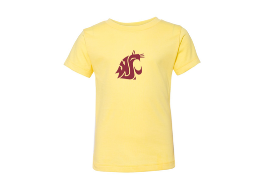 Washington State Cougars BELLA  CANVAS Toddler Jersey Tee