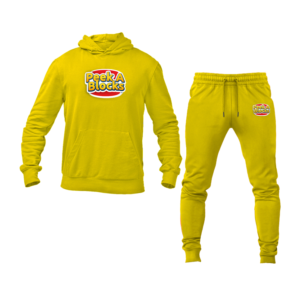 Men's Peek A Blocks Logo Hoodie Joggers Set