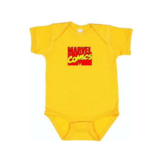 Marvel Comics Logo Baby Romper Onesie