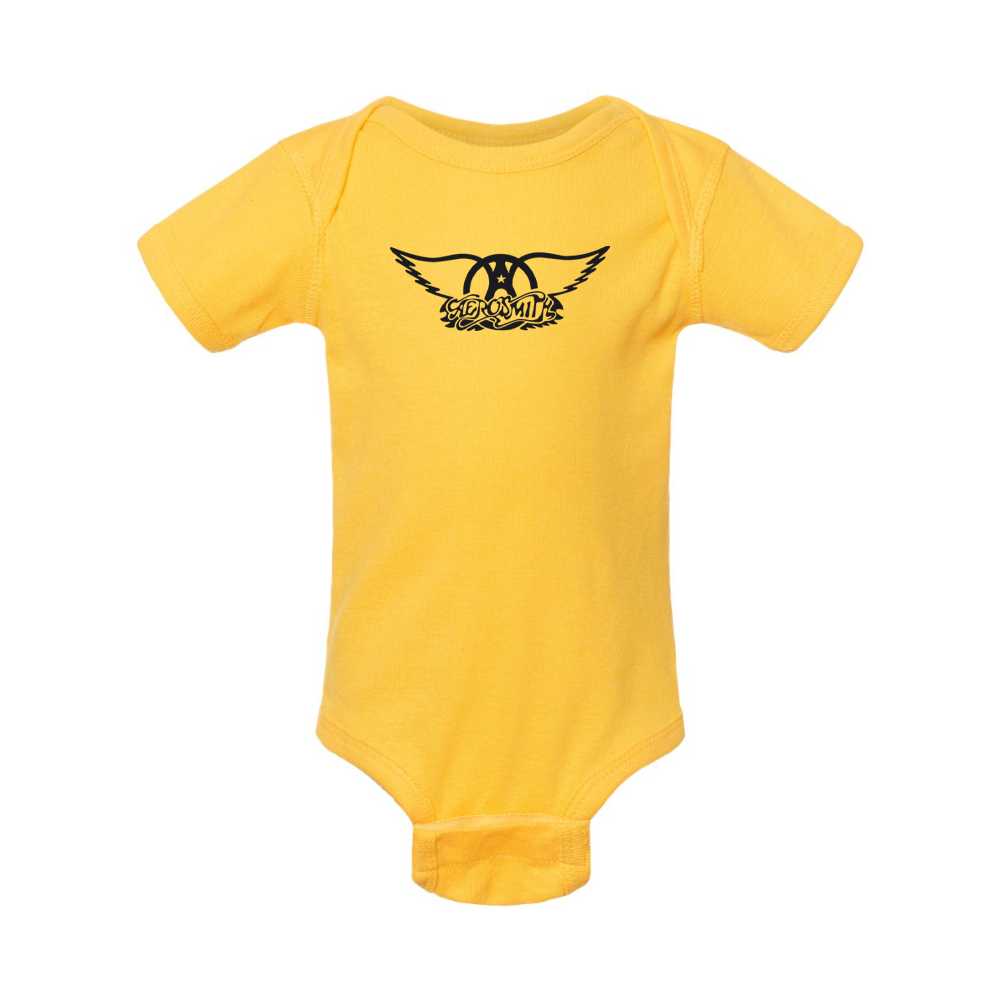 Aerosmith Logo  Rabbit Skins Infant Baby Rib Bodysuit