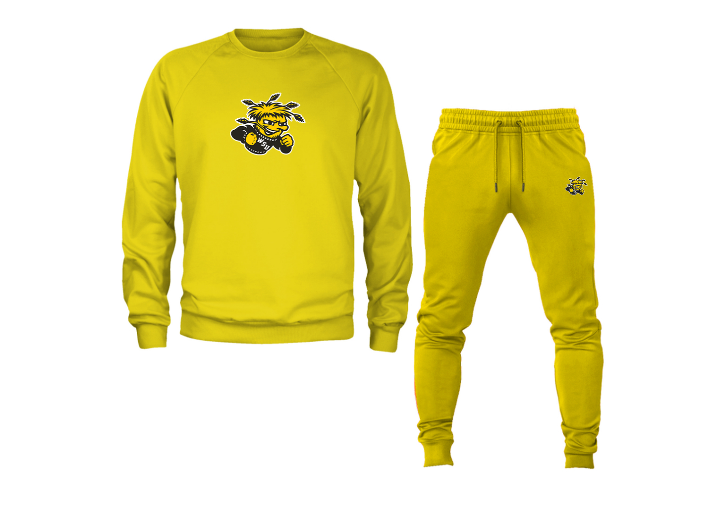 Men's Wichita State Shockers Crewneck Sweatshirt Joggers Suit