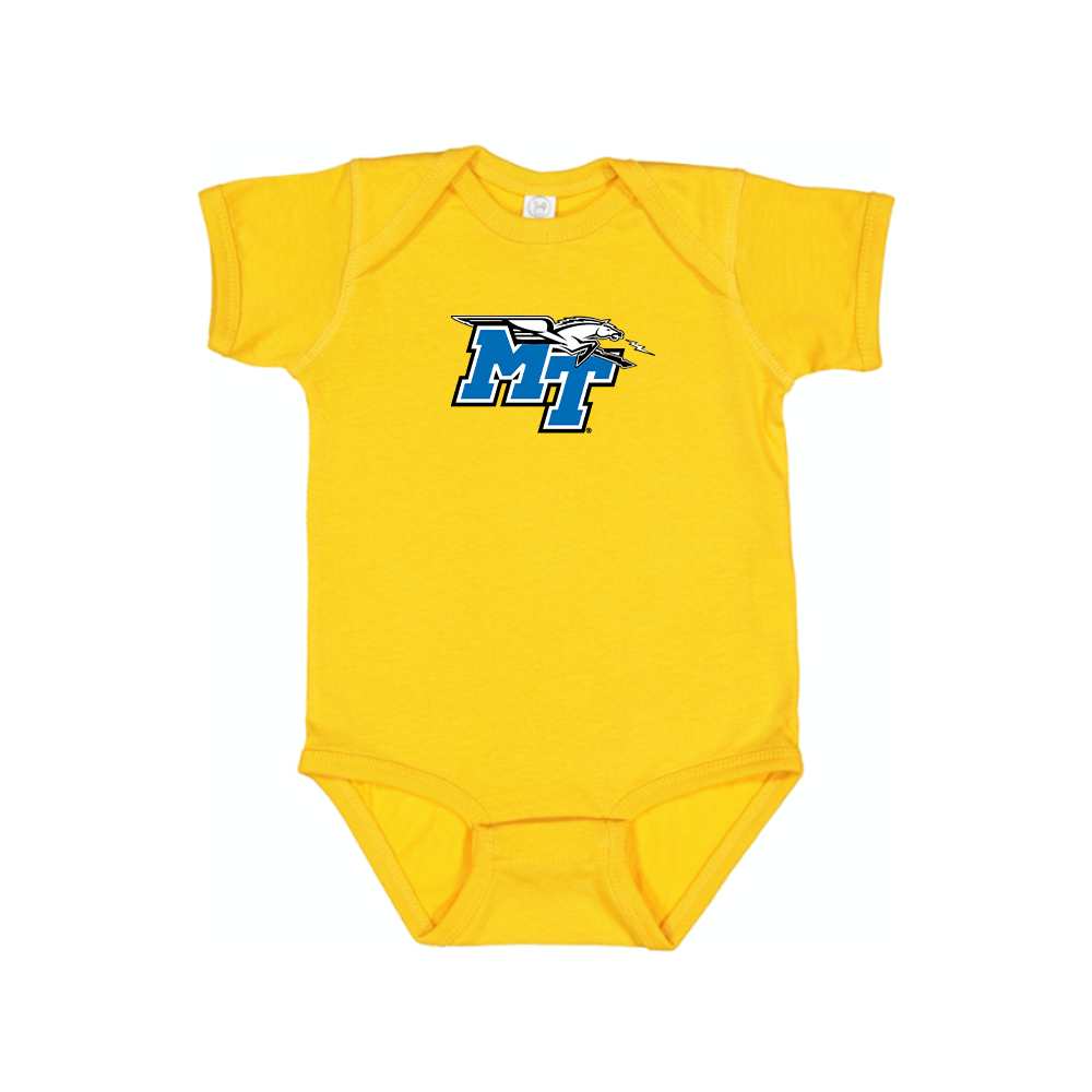 Middle Tennessee Blue Raiders Logo Baby Romper Onesie