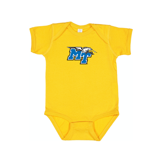 Middle Tennessee Blue Raiders Logo Baby Romper Onesie