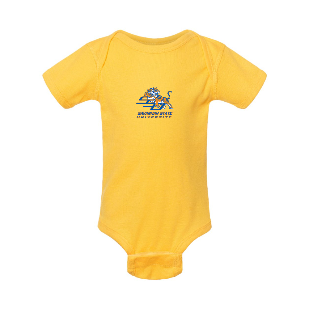 Savannah State Tigers Logo Rabbit Skins Infant Baby Rib Bodysuit