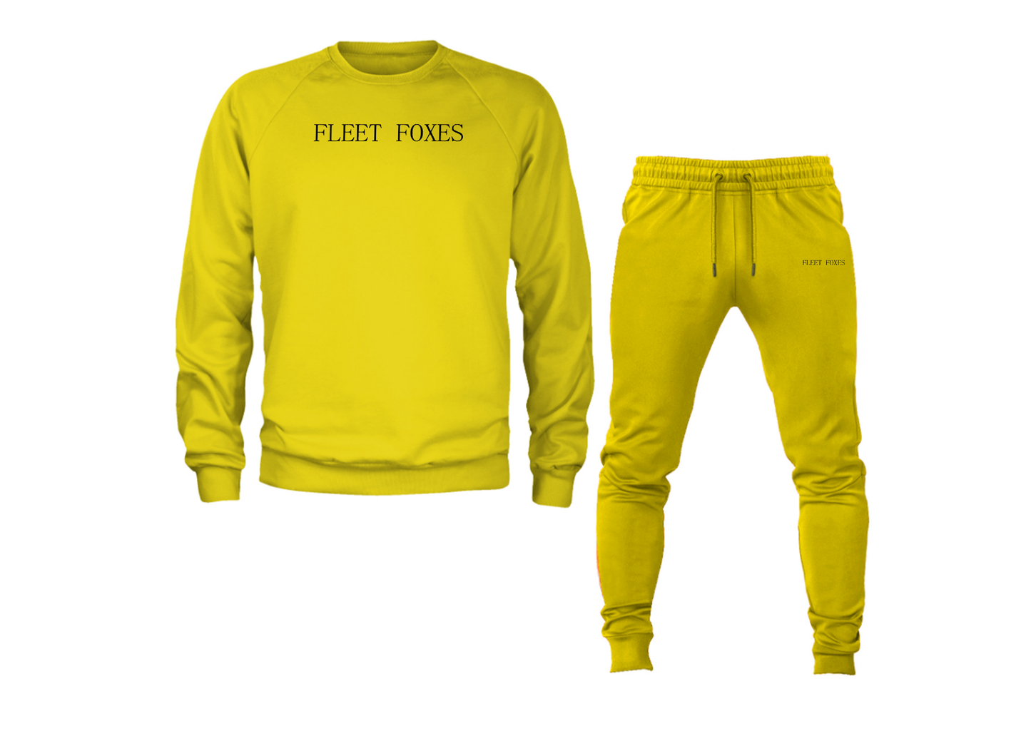 Men's Fleet Foxes Logo Crewneck Sweatshirt Joggers Suit