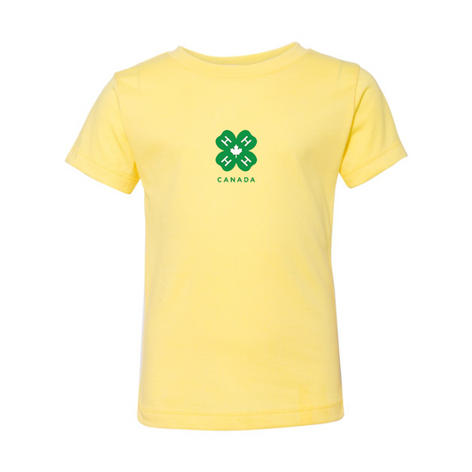 4H Canada Logo BELLA  CANVAS Toddler Jersey Tee