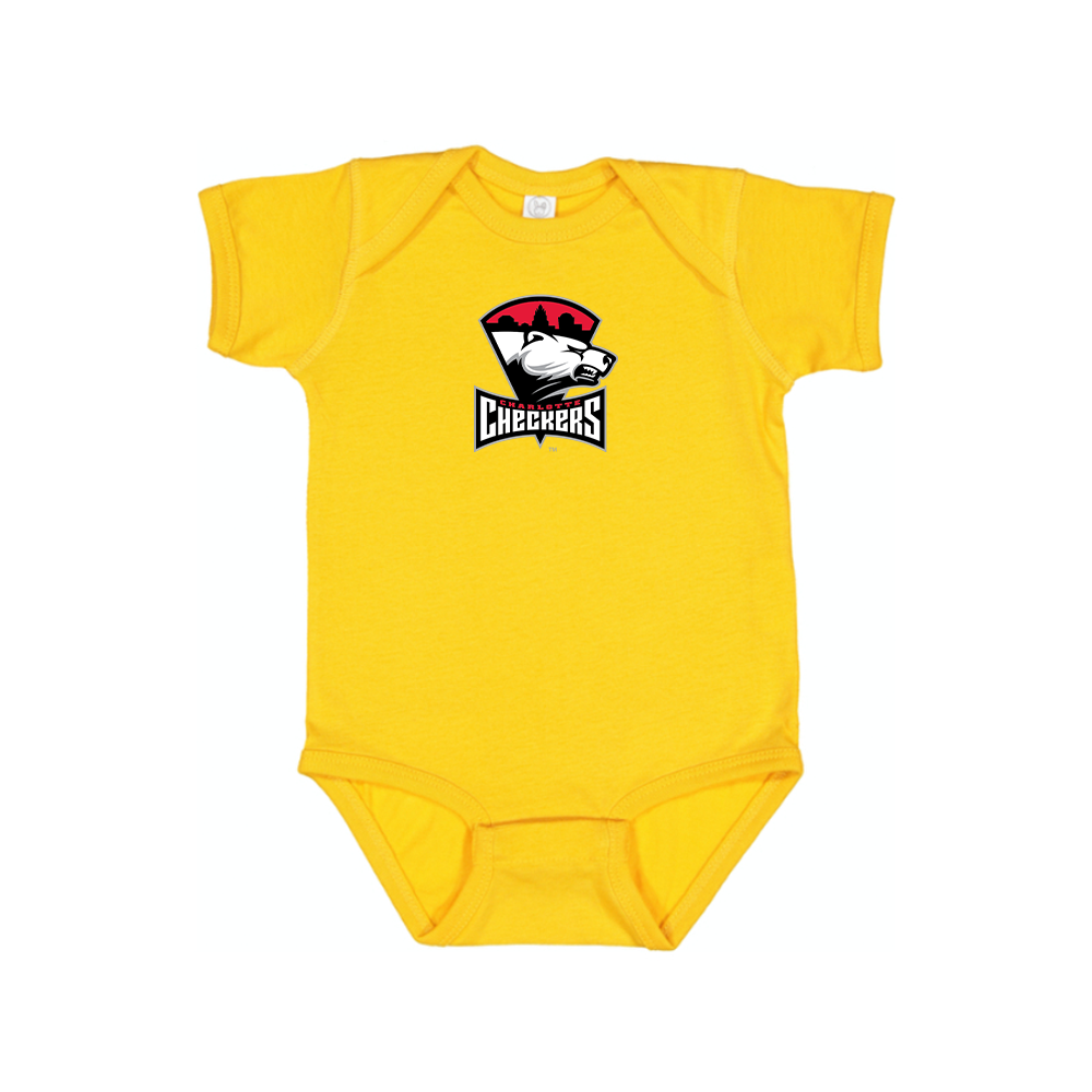 Charlotte Checkers Logo Baby Romper Onesie