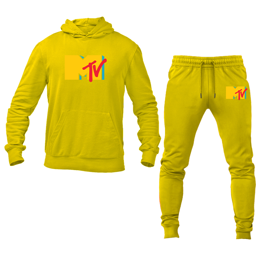 Men's MTV Logo Hoodie Joggers Set