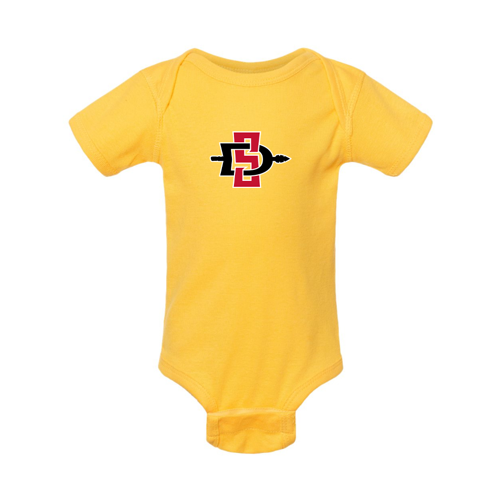San Diego State Aztecs Logo  Rabbit Skins Infant Baby Rib Bodysuit