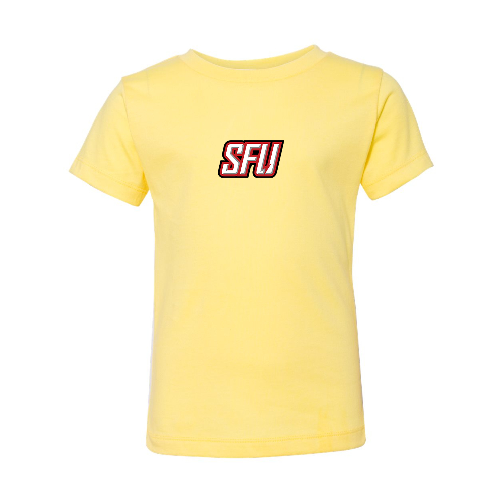 Saint Francis Red Flash Logo BELLA  CANVAS Toddler Jersey Tee