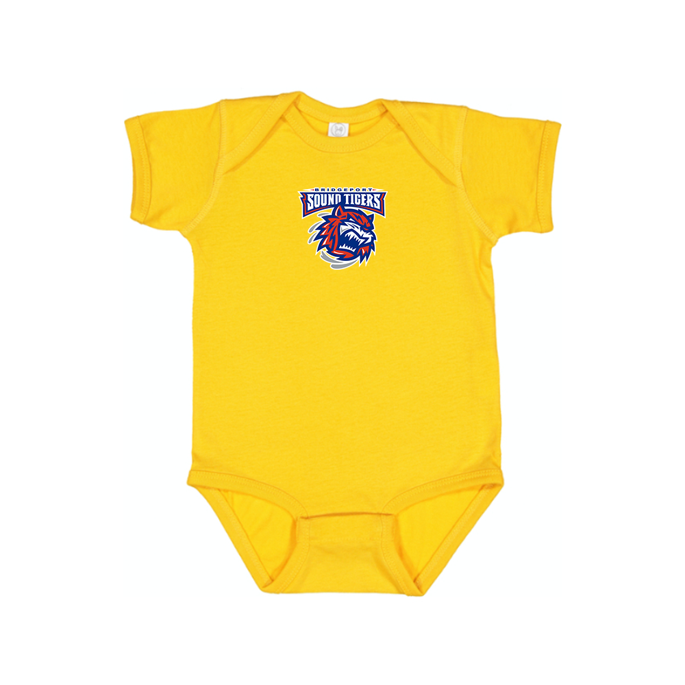 Bridgeport Sound Tigers Logo Baby Romper Onesie