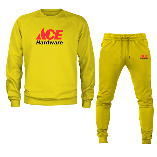 Men's ACE Hardware Logo Crewneck Sweatshirt Joggers Suit