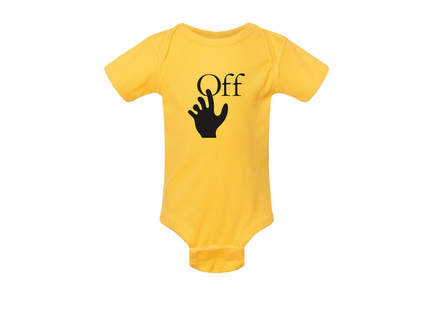 Off-White Hand  Rabbit Skins Infant Baby Rib Bodysuit