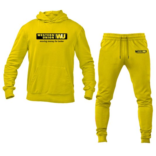 Men's Wastern Union Logo Hoodie Joggers Set
