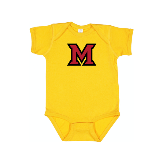 Miami Ohio RedHawks Logo Baby Romper Onesie