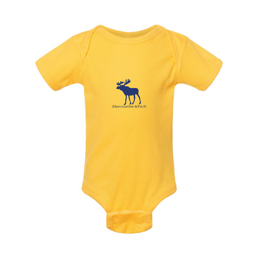 Abercrombie & Fitch Moose Logo  Rabbit Skins Infant Baby Rib Bodysuit