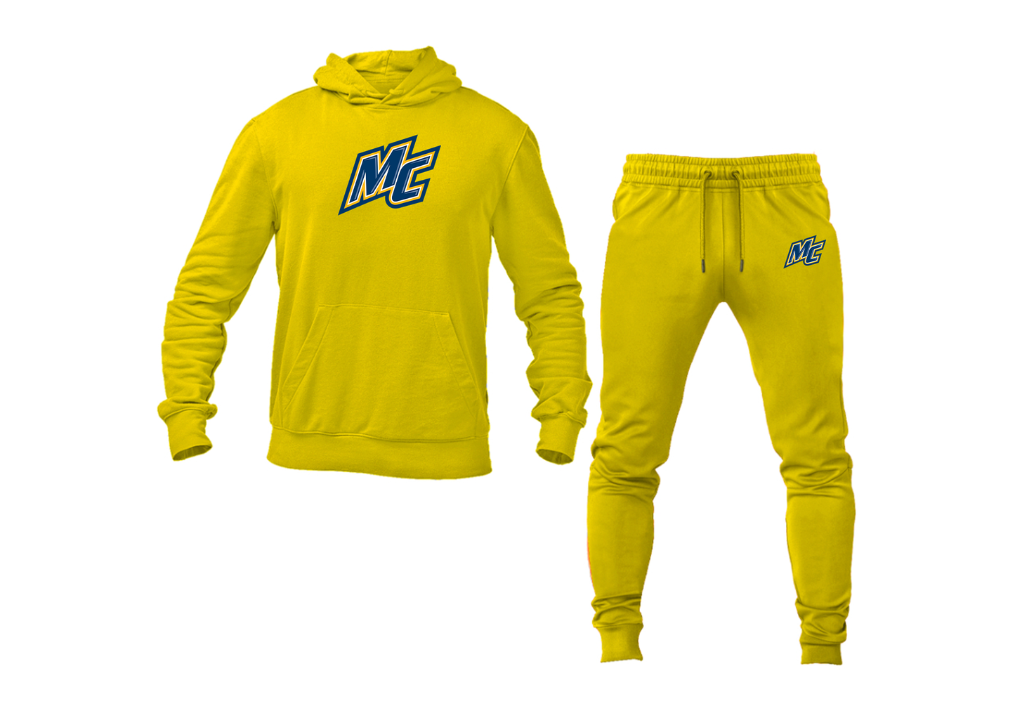 Men's Merrimack Warriors Logo Hoodie Joggers Set