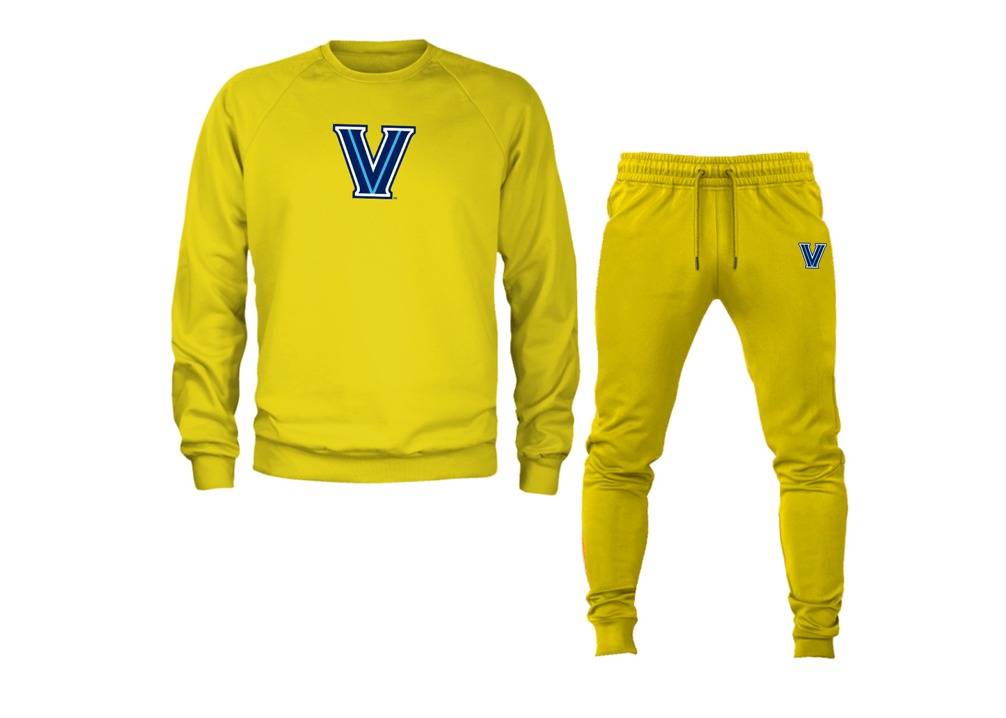 Men's Villanova Wildcats Crewneck Sweatshirt Joggers Suit