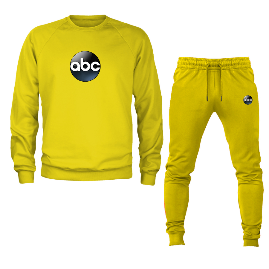 Men's Abc Logo Crewneck Sweatshirt Joggers Suit