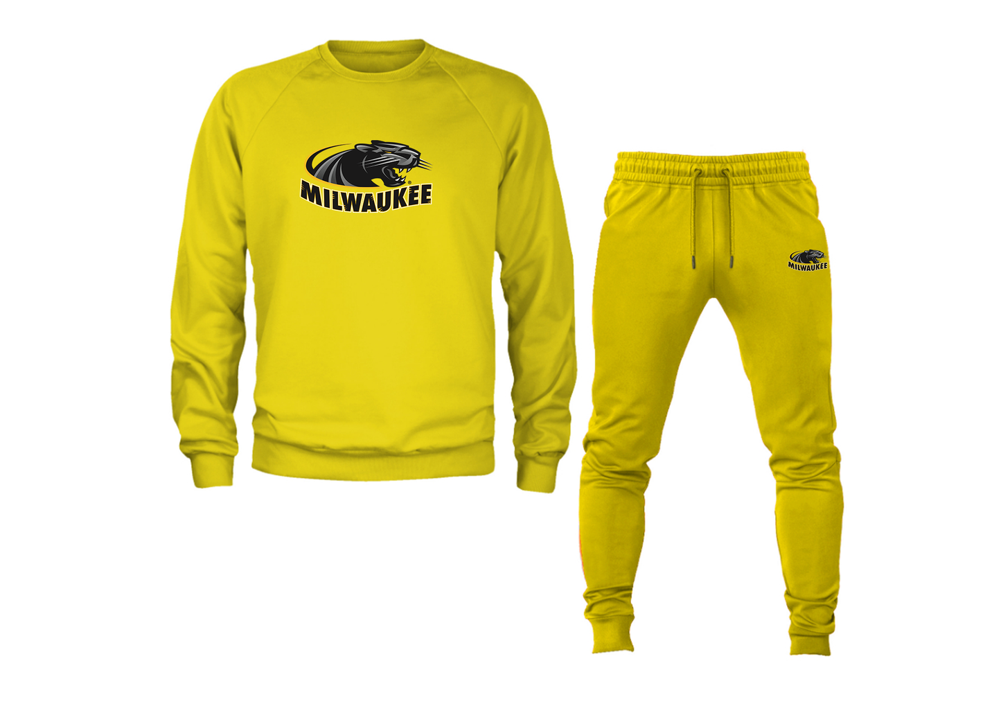 Men's Wisconsin Milwaukee Panthers Crewneck Sweatshirt Joggers Suit