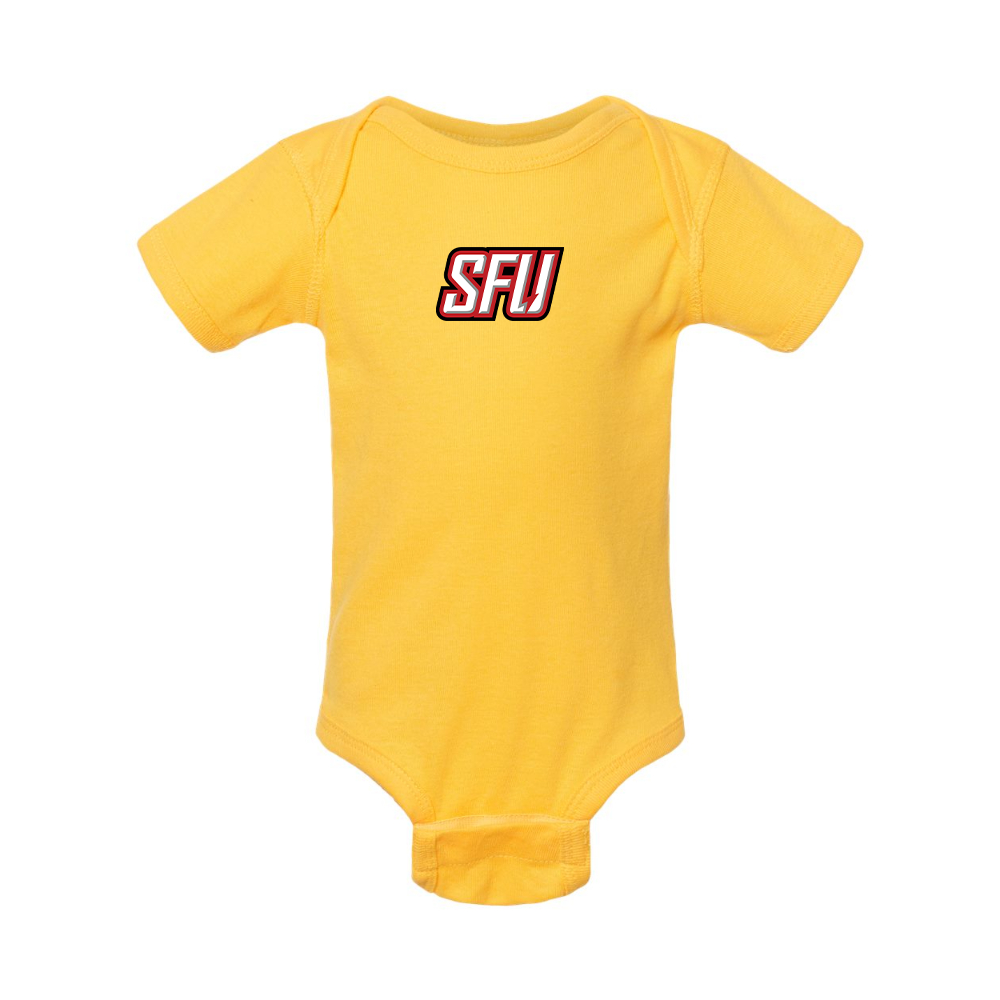 Saint Francis Red Flash Logo Rabbit Skins Infant Baby Rib Bodysuit