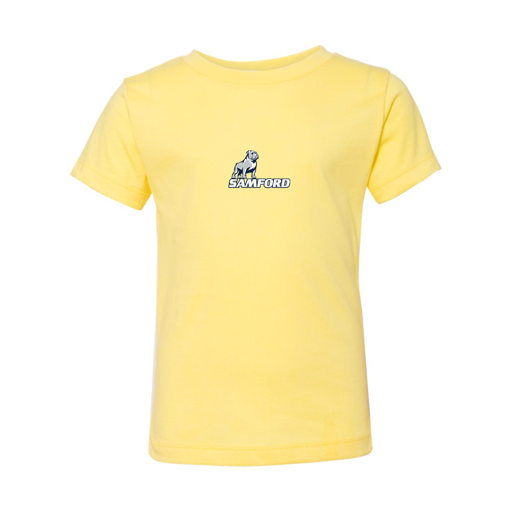 Samford Bulldogs Logo BELLA  CANVAS Toddler Jersey Tee