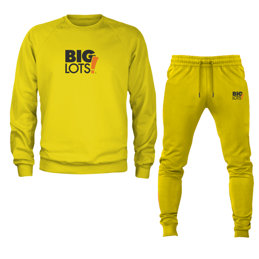 Men's Big Lots Logo  Crewneck Sweatshirt Joggers Suit