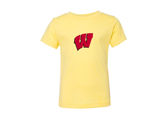 Wisconsin Badgers BELLA  CANVAS Toddler Jersey Tee
