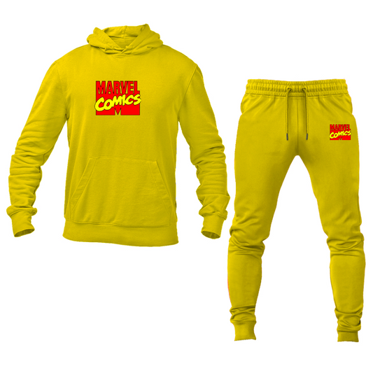 Men's Marvel Comics Logo Hoodie Joggers Set