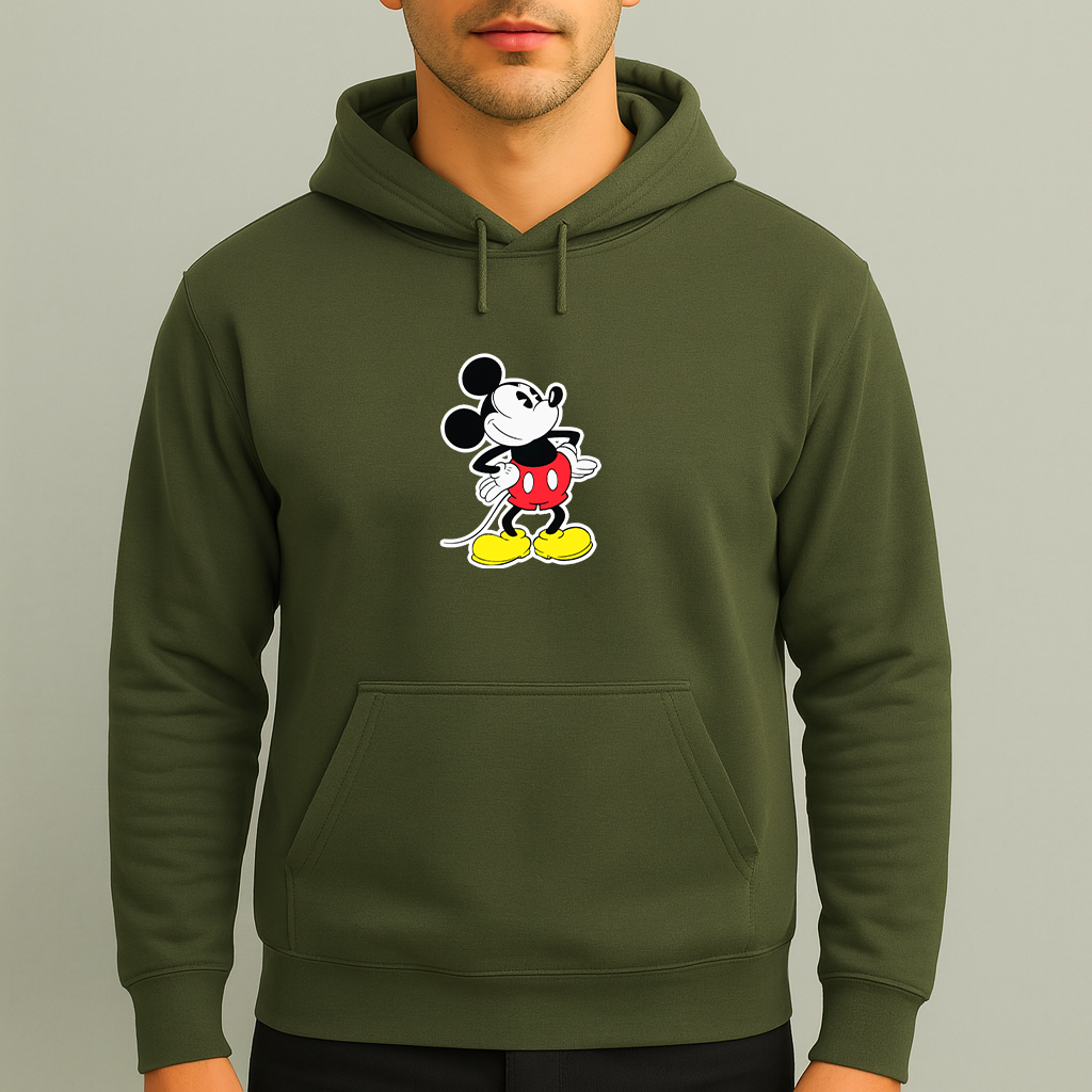 Men’s Mickey Mouse Cartoon Pullover Hoodie