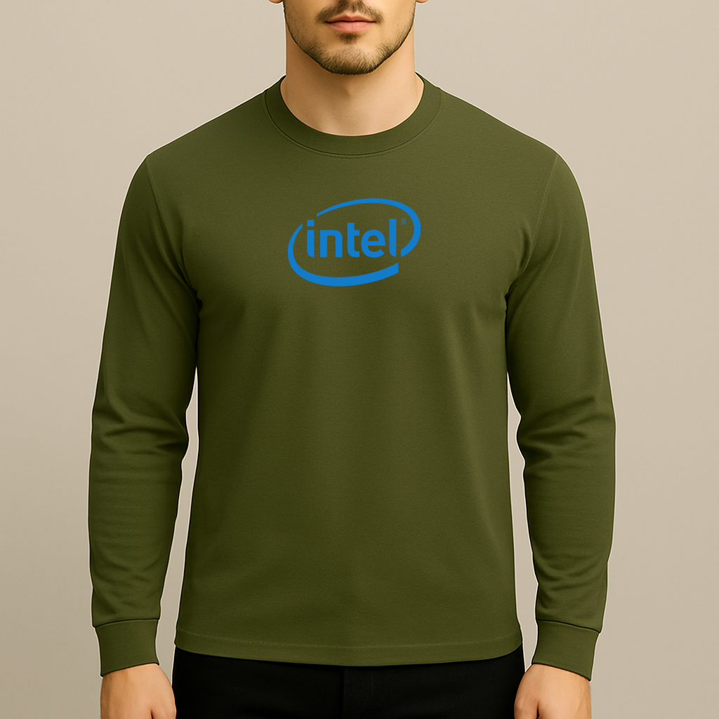 Men's Intel Logo Long Sleeve T-Shirt