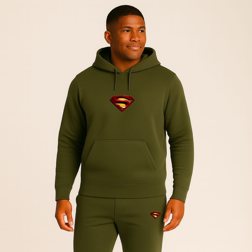 Men's Superman Superhero Hoodie Joggers Set