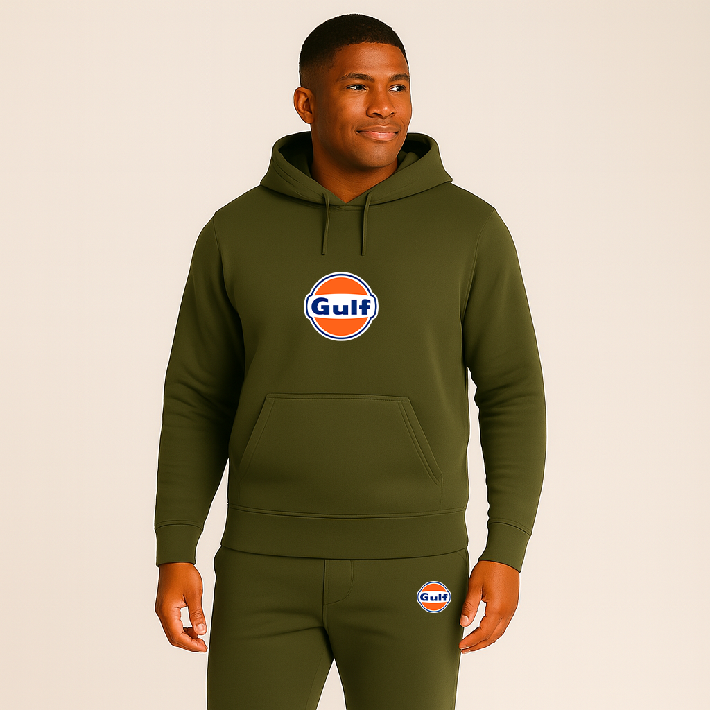 Men's Gulf Oil Logo Hoodie Joggers Set