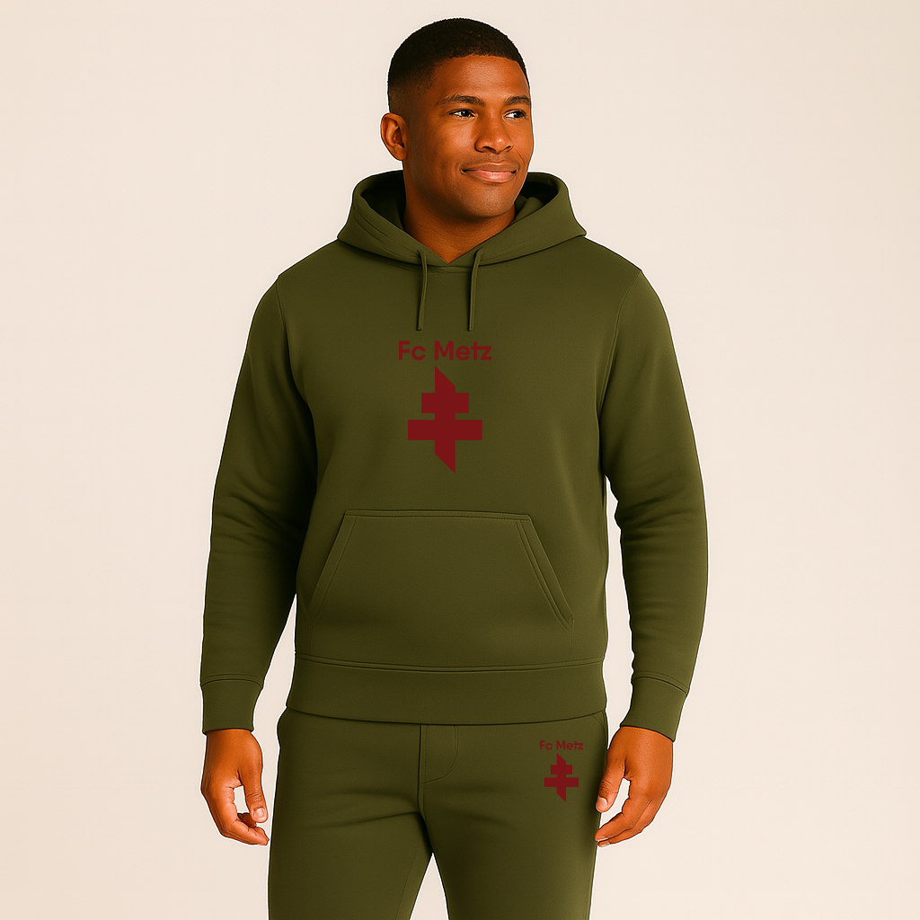 Men's FC Metz Soccer Logo Hoodie Joggers Set