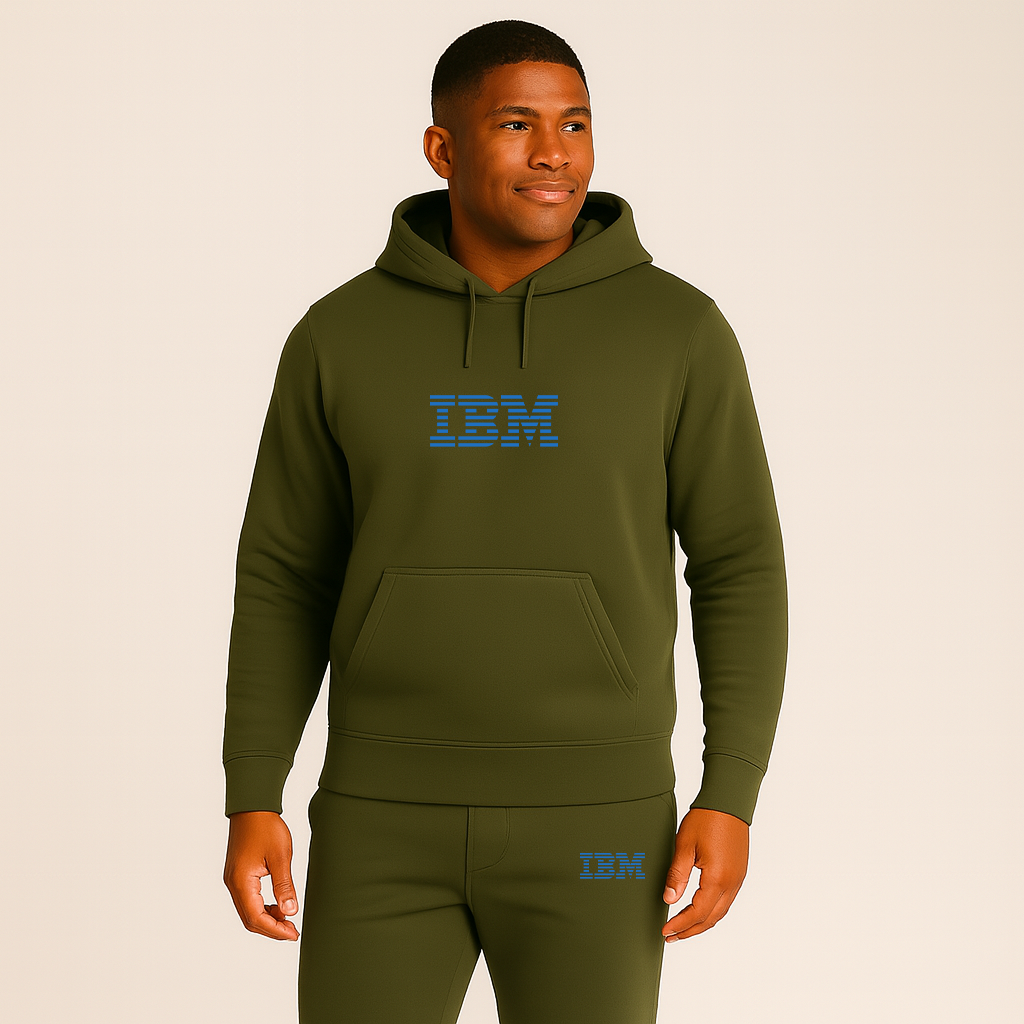Men's IBM Logo Hoodie Joggers Set
