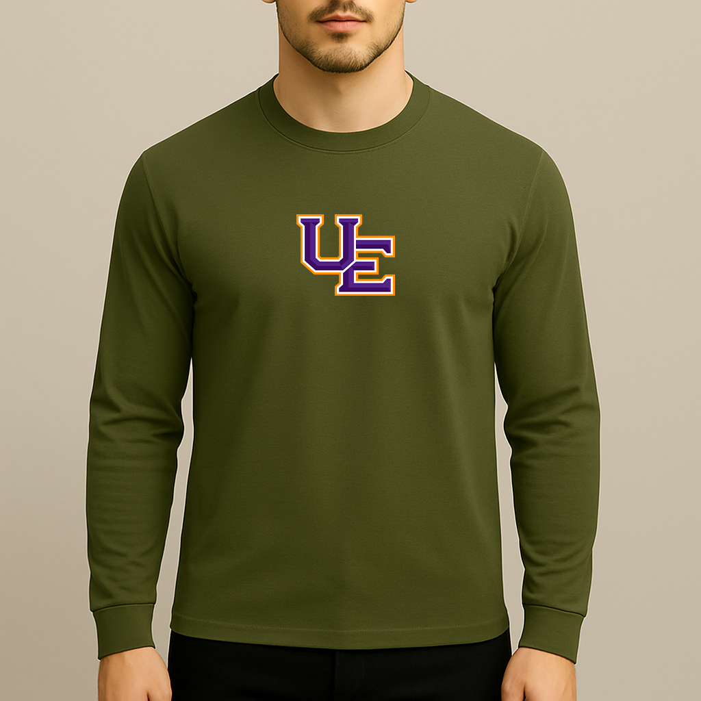 Men's Evansville Purple Aces Logo Long Sleeve T-Shirt