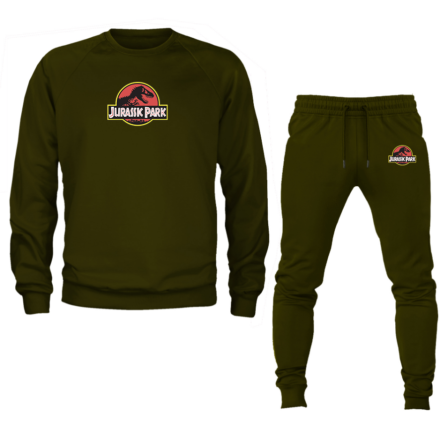 Men's Jurassic Park Movie Crewneck Sweatshirt Joggers Suit