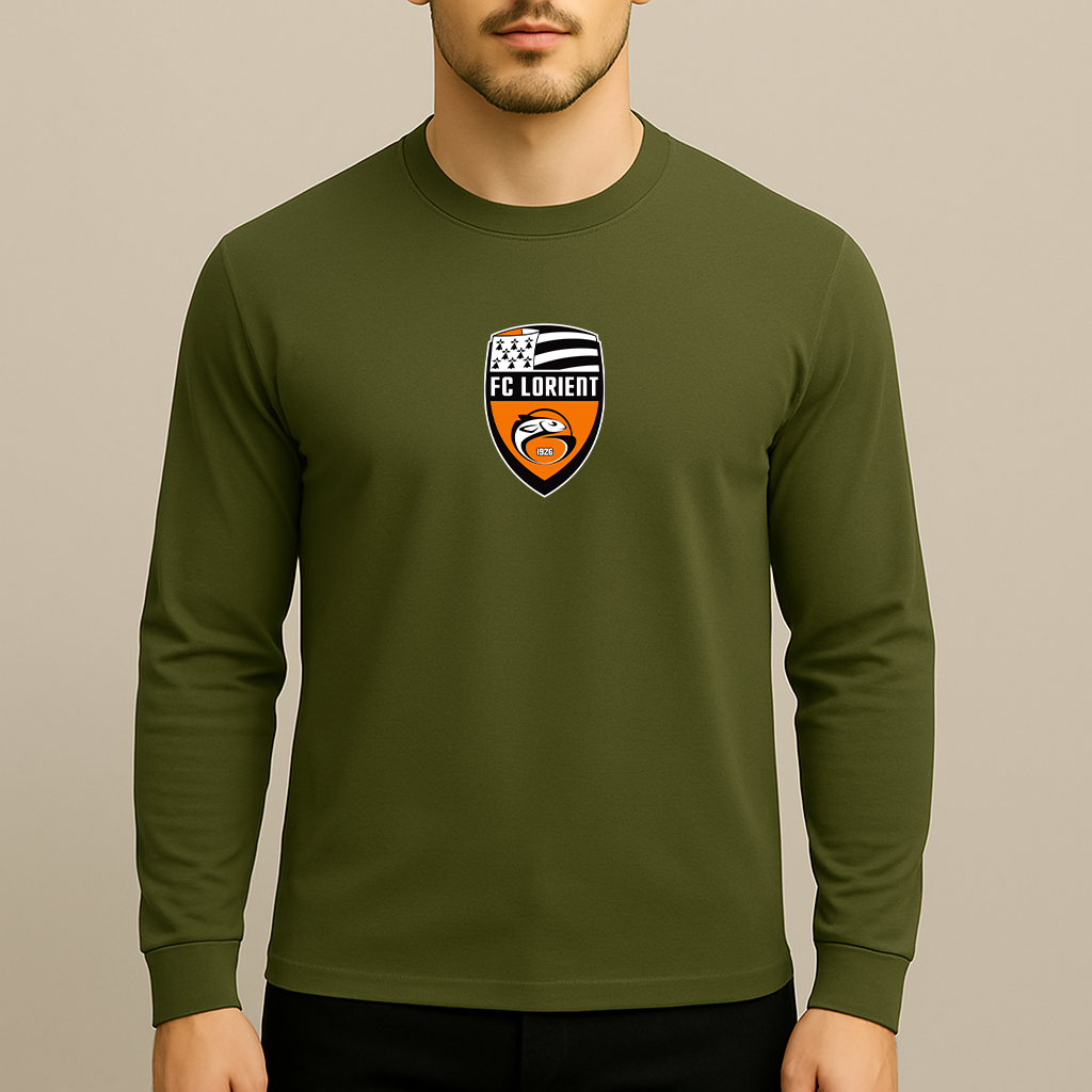 Men's FC Lorient Soccer Logo Long Sleeve T-Shirt
