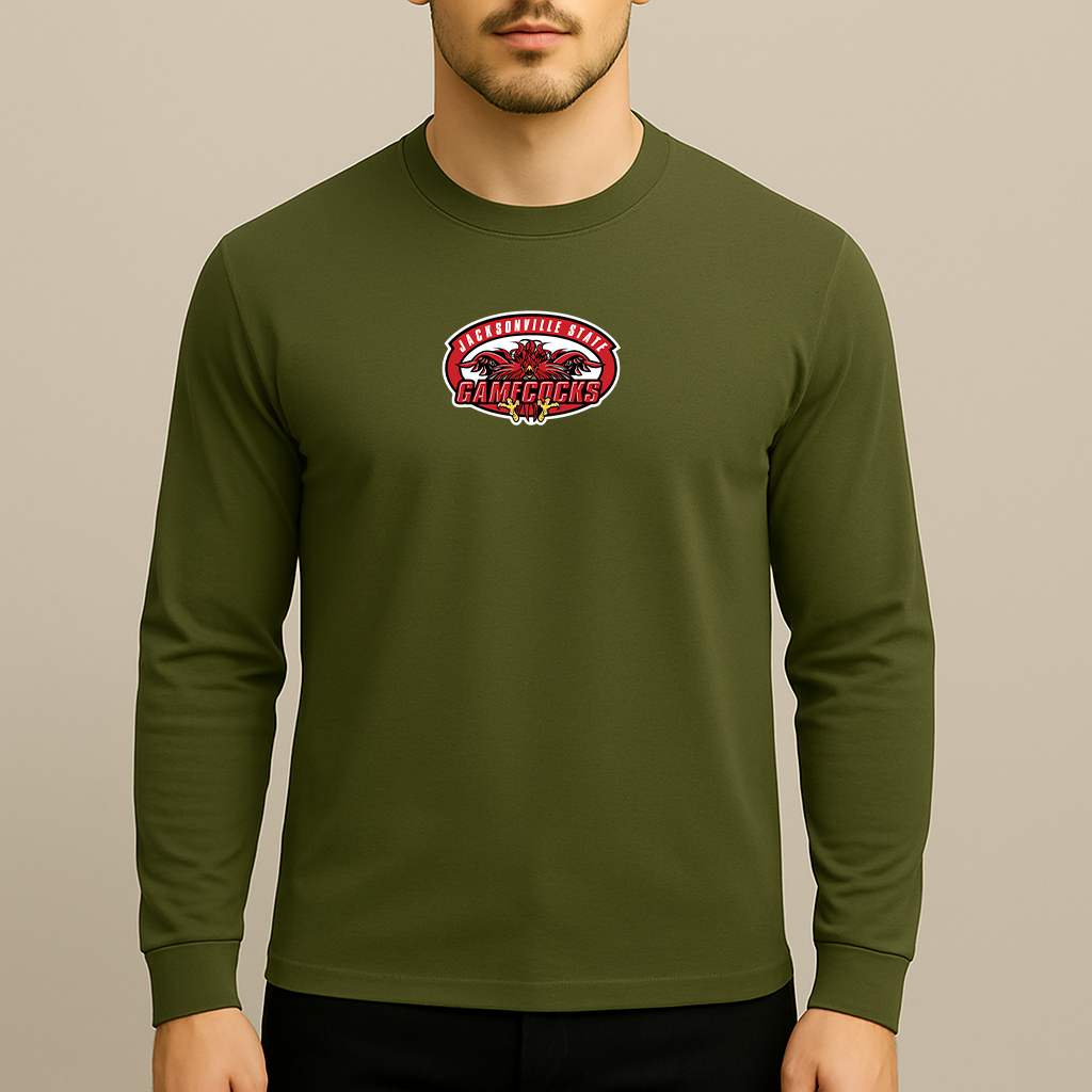 Men's Jacksonville State Gamecocks Logo Long Sleeve T-Shirt