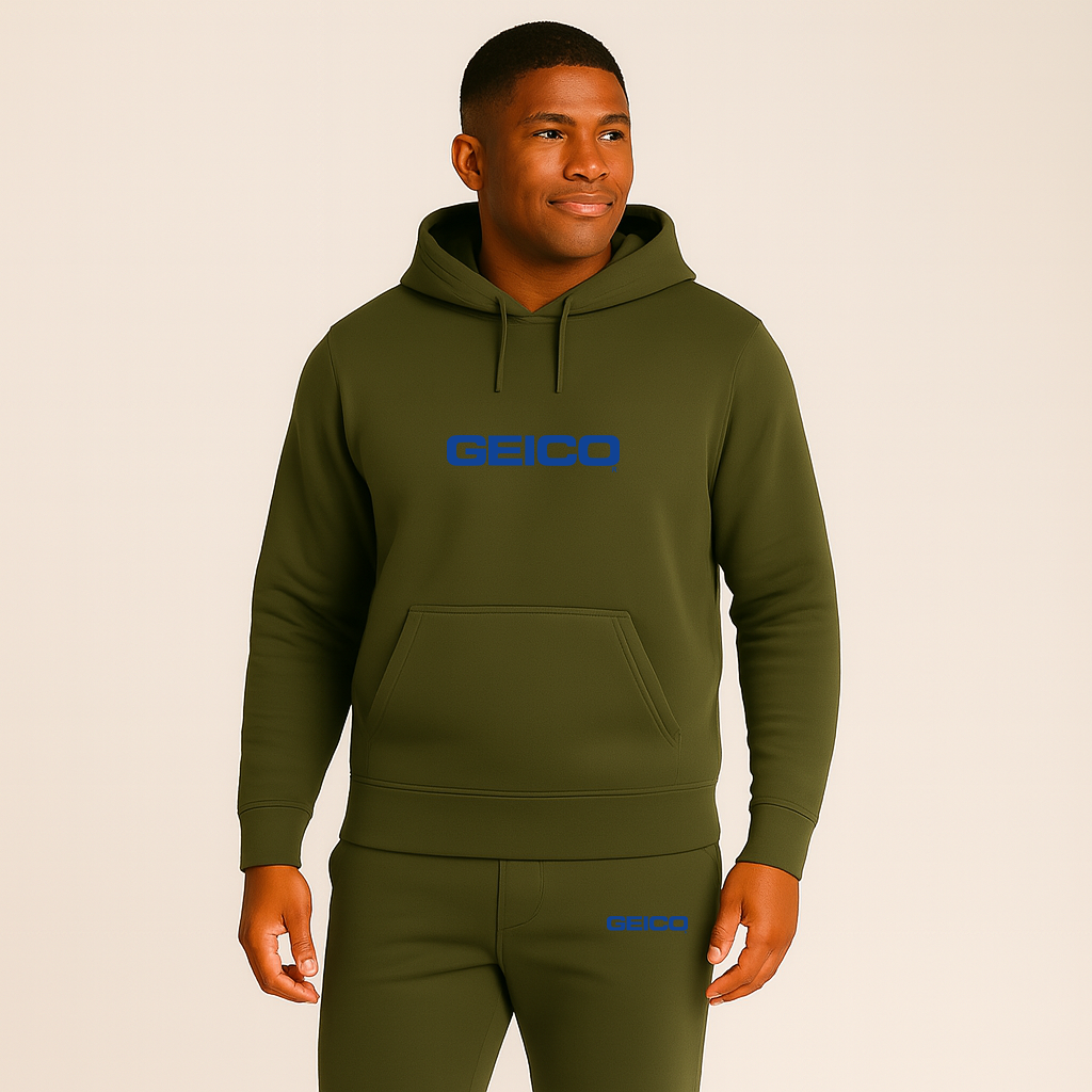 Men's Geico Logo Hoodie Joggers Set
