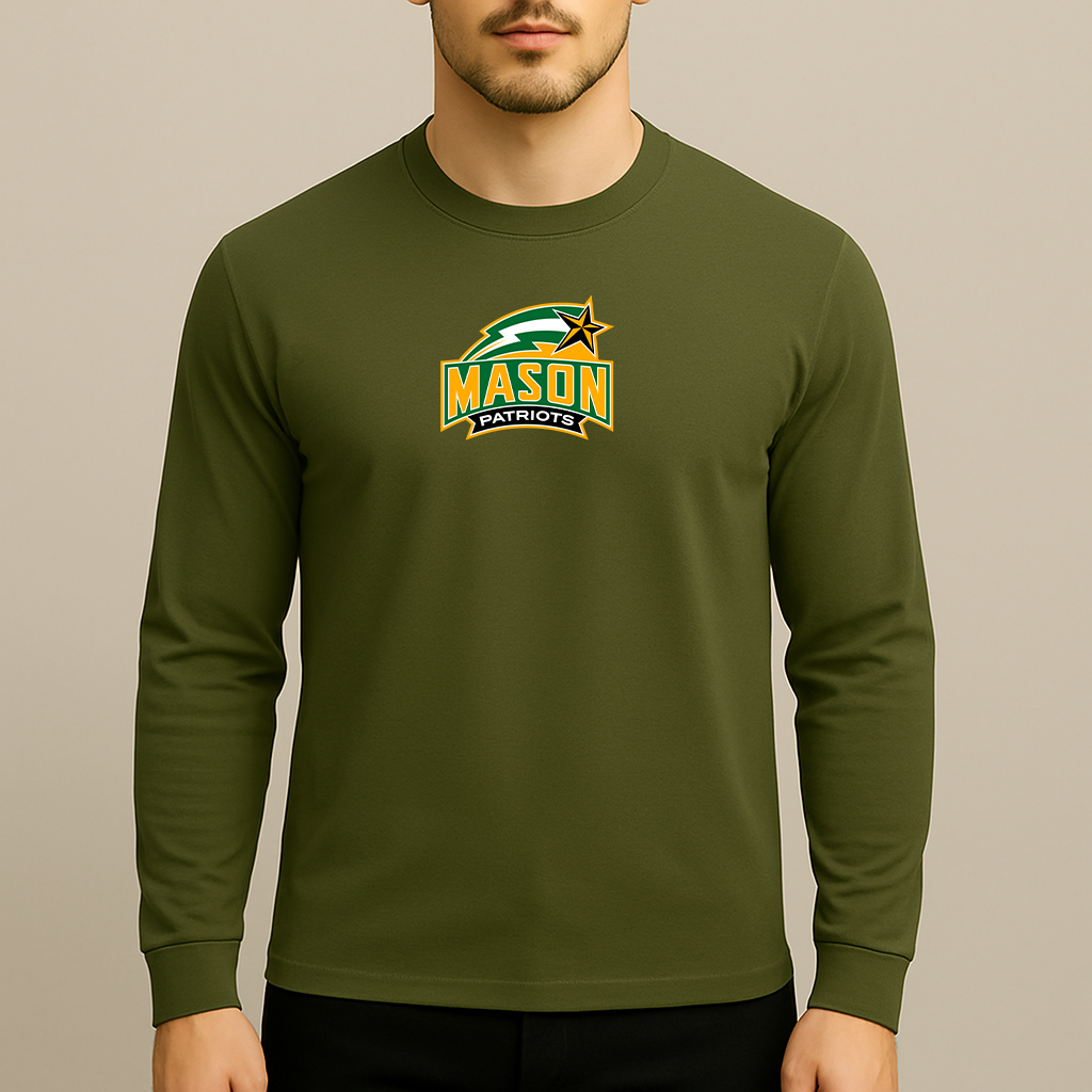 Men's George Mason Patriots Logo Long Sleeve T-Shirt