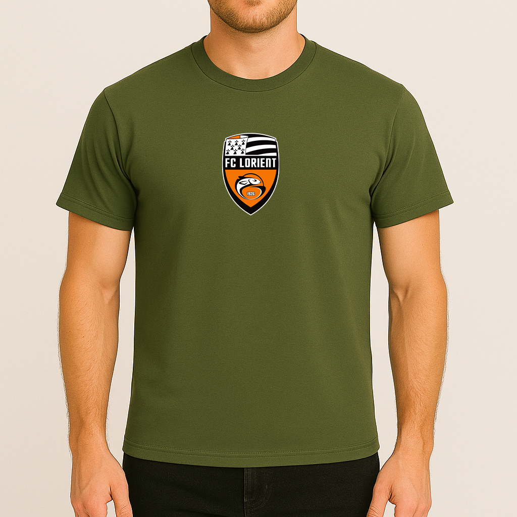 Men's FC Lorient Soccer Logo Cotton T-Shirt
