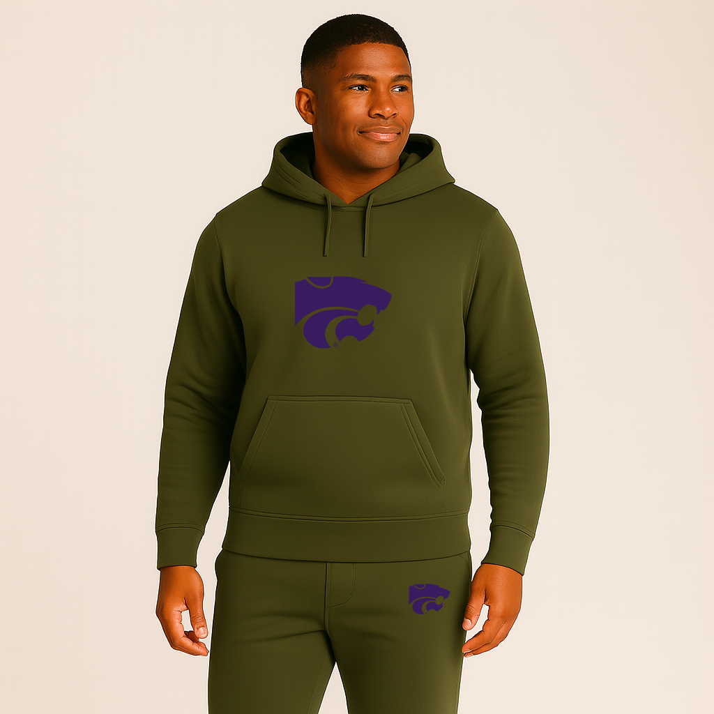 Men's Kansas State Wildcats Logo Hoodie Joggers Set