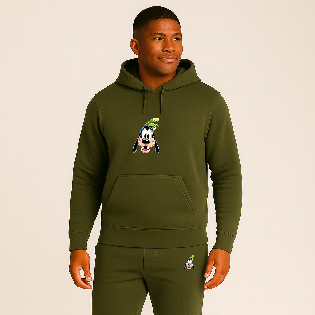 Men's Goofy Disney Smiley Face Hoodie Joggers Set
