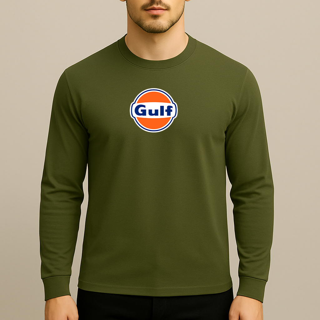 Men's Gulf Oil Logo Long Sleeve T-Shirt