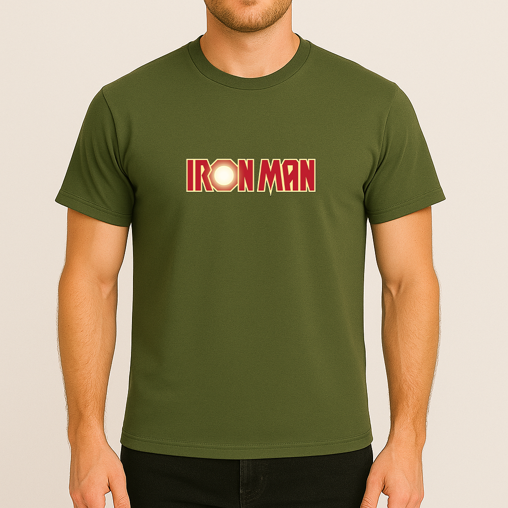 Men's Iron Man Marvel Superhero Cotton T-Shirt