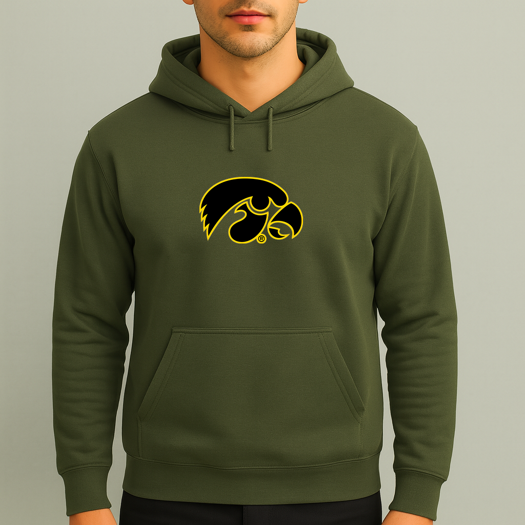 Men's Iowa Hawkeyes Logo Pullover Hoodie