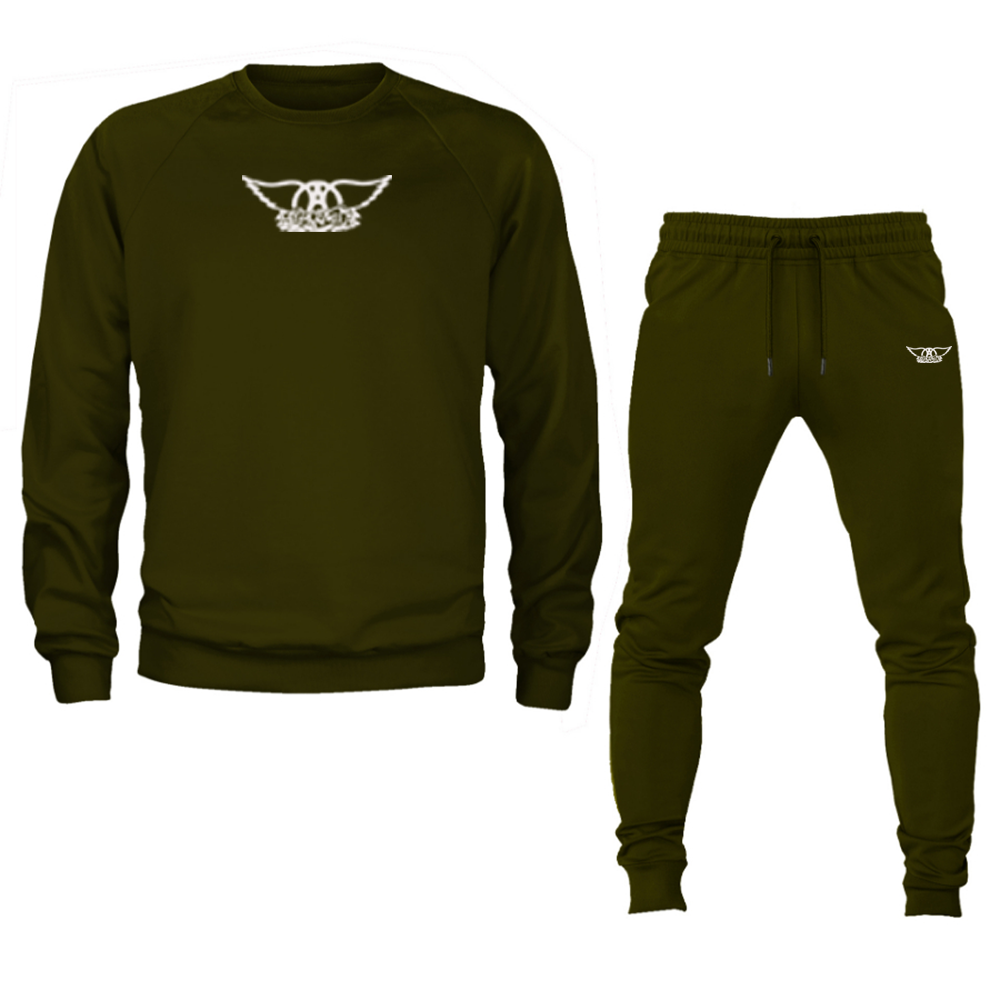 Men's Aerosmith Logo Crewneck Sweatshirt Joggers Suit