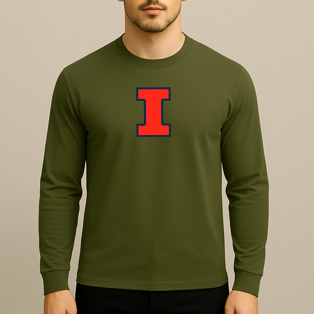 Men's Illinois Fighting Illini Logo Long Sleeve T-Shirt