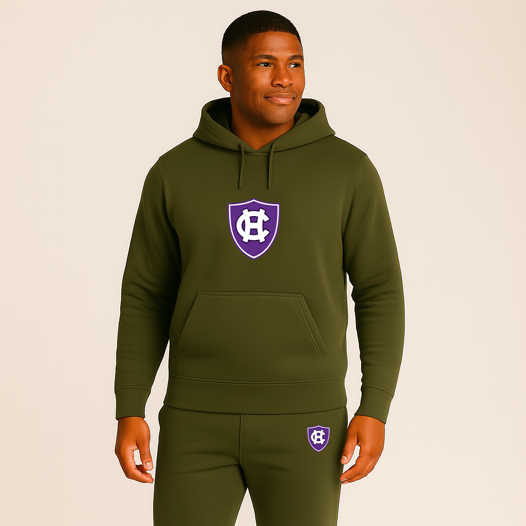 Men's Holy Cross Crusaders Logo Hoodie Joggers Set